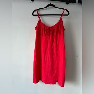 Coral cotton dress